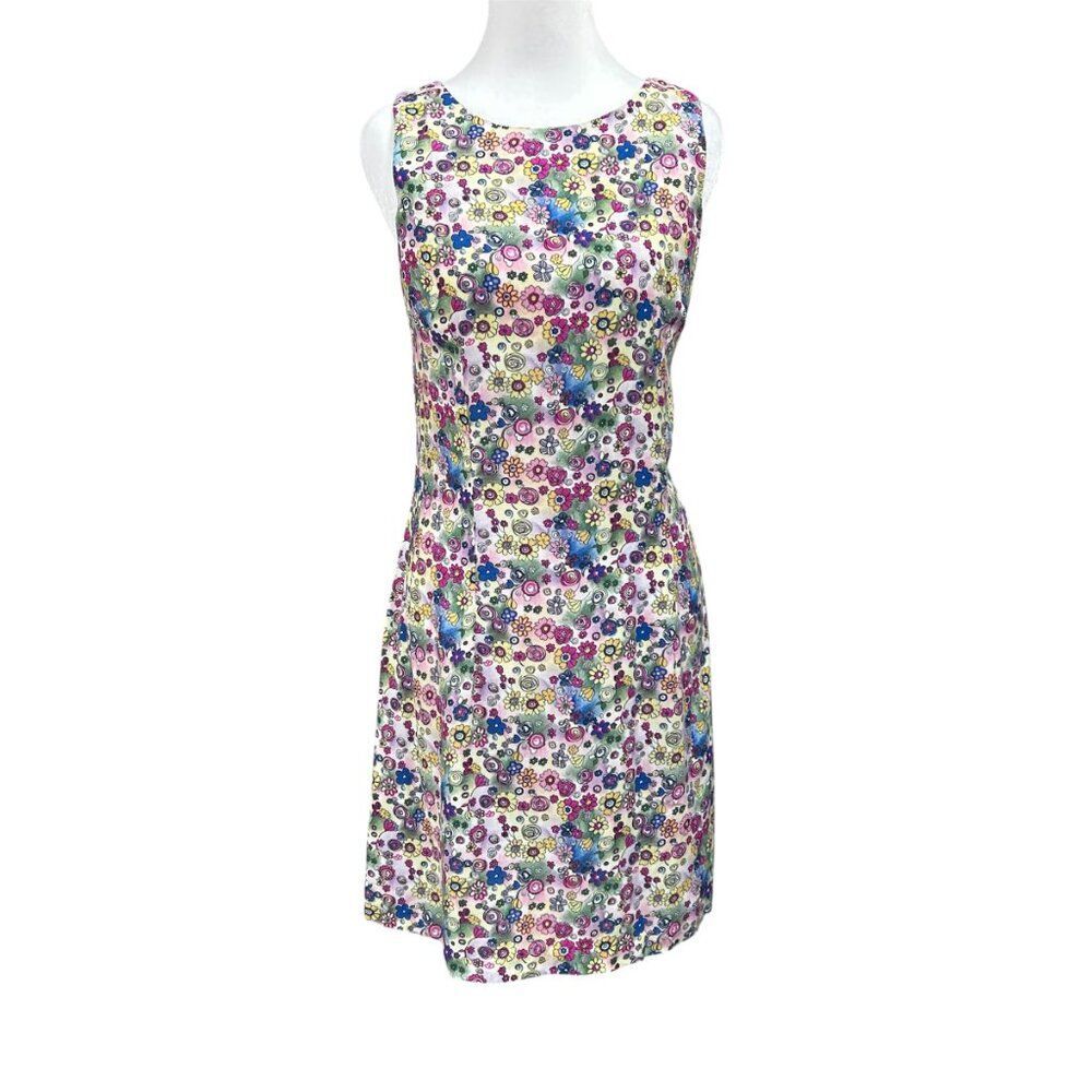 NEW Vintage Rampage r-wear Sheath Dress Juniors Size 13 Floral Multicolor Retro